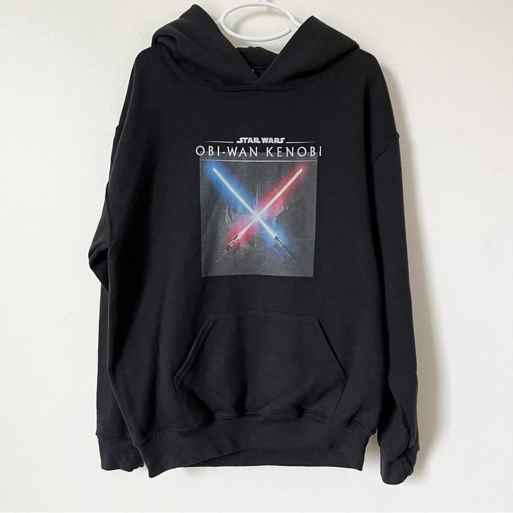 Star‎ Wars Obi-Wan Kenobi Light Saber Hoodie Sweatshirt Youth Medium